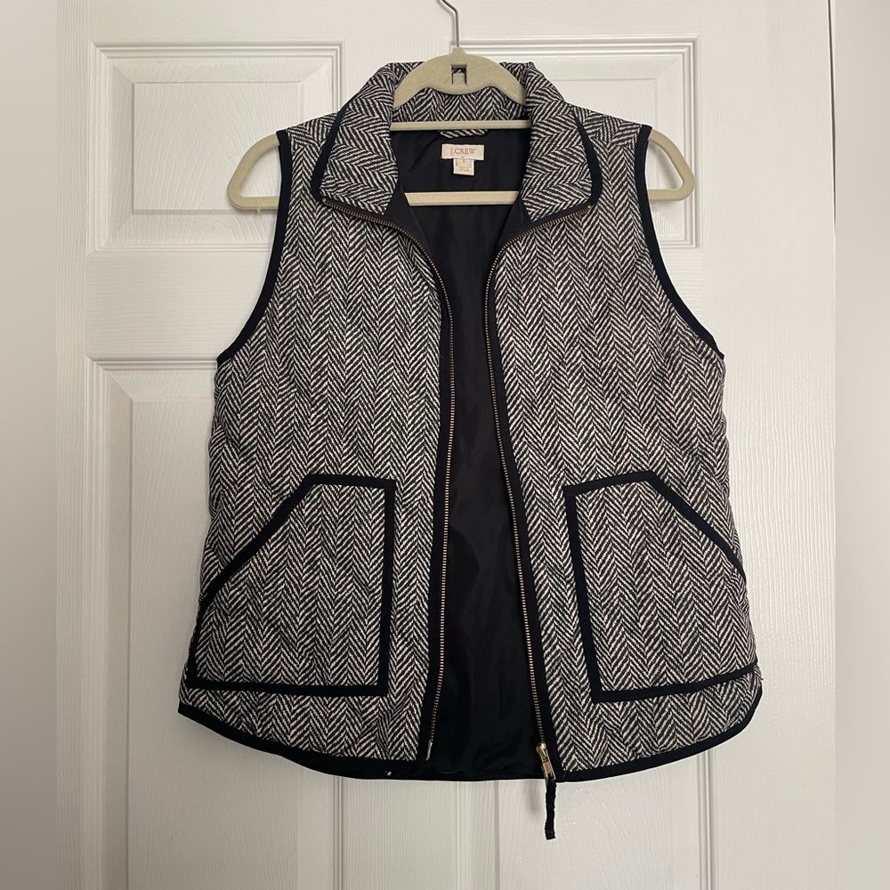 Women's JCREW Herringbone Quilted Vest small